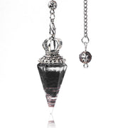 Energy Healing Chakra Orgone Pendulum for Dowsing Divination Pointed Natural Orgonite Chips Crystal Stone Pendant Yoga Meditation Pendulo-Health Wisdom™