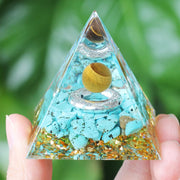 Energy Pyramid Orgonite Crystals Stone Orgone Pyramid Natural Amethyst Peridot Reiki Chakra Energy Generator Meditation Tool-Health Wisdom™