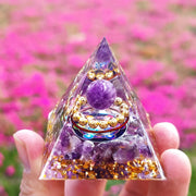 Energy Pyramid Orgonite Crystals Stone Orgone Pyramid Natural Amethyst Peridot Reiki Chakra Energy Generator Meditation Tool-Health Wisdom™