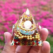 Energy Pyramid Orgonite Crystals Stone Orgone Pyramid Natural Amethyst Peridot Reiki Chakra Energy Generator Meditation Tool-Health Wisdom™