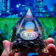 Energy Pyramid Orgonite Crystals Stone Orgone Pyramid Natural Amethyst Peridot Reiki Chakra Energy Generator Meditation Tool-Health Wisdom™