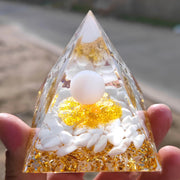 Energy Pyramid Orgonite Crystals Stone Orgone Pyramid Natural Amethyst Peridot Reiki Chakra Energy Generator Meditation Tool-Health Wisdom™