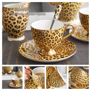 Europe Bone China Coffee Cup Saucer Spoon Set 200ml Luxury Ceramic Mug Top-grade Porcelain Tea Cup Cafe Teaware Party Drinkware-Health Wisdom™
