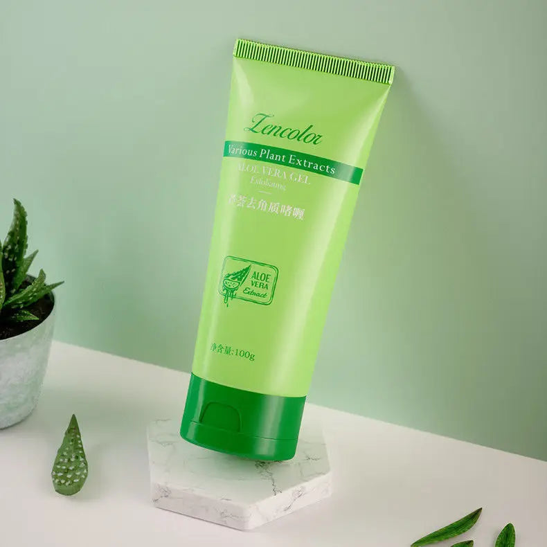 Exfoliating Aloe Vera Gel Deep Cleansing Exfoliant Gentle Exfoliation Face Body Scrub Rub Mud Exfoliants Facial Body Exfoliator-Health Wisdom™