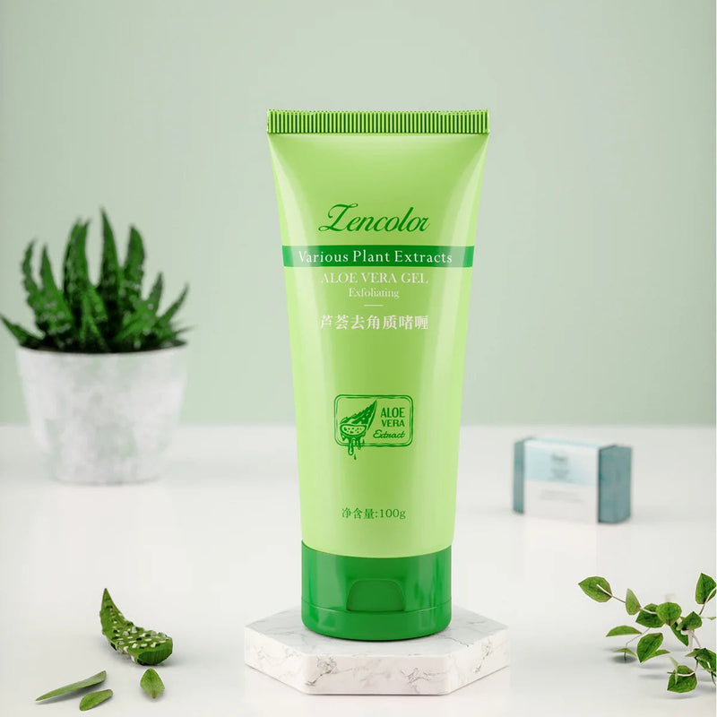 Exfoliating Aloe Vera Gel Deep Cleansing Exfoliant Gentle Exfoliation Face Body Scrub Rub Mud Exfoliants Facial Body Exfoliator-Health Wisdom™