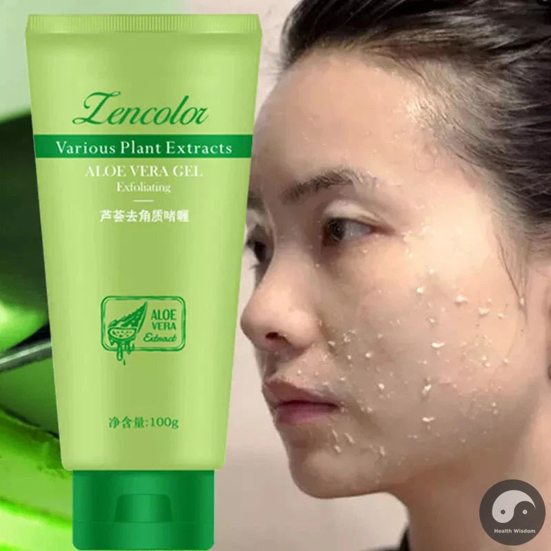 Exfoliating Aloe Vera Gel Deep Cleansing Exfoliant Gentle Exfoliation Face Body Scrub Rub Mud Exfoliants Facial Body Exfoliator-Health Wisdom™