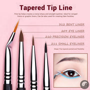 Eyeliner Brush Makeup Thin Bent Precision Angled Flat Definer Ultra Fine Pencil Precision Synthetic S151-Health Wisdom™