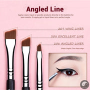 Eyeliner Brushes set,11pcs Pro Eyeliner Brushes,Tapered Angled Flat Ultra Fine Precision Eye Makeup brushes set T324-Health Wisdom™