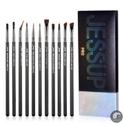 Eyeliner Brushes set,11pcs Pro Eyeliner Brushes,Tapered Angled Flat Ultra Fine Precision Eye Makeup brushes set T324-Health Wisdom™