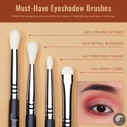 Eyes Brushes set, Eyeshadow Makeup Brush, Premium Synthetic Blending Shader Crease T340-Health Wisdom™