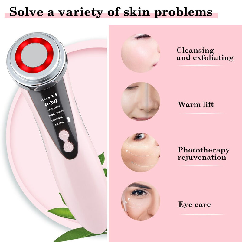 Face Massager Skin Rejuvenation Radio Mesotherapy LED Facial Lifting Beauty Vibration Wrinkle Removal Anti Aging Radio Frequency-Health Wisdom™