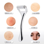 Face Massager Zinc Alloy Derma Roller Painless Micropin Skincare Facial Manual Massager Beauty Tools Face Roller Wrinkle Remover-Health Wisdom™