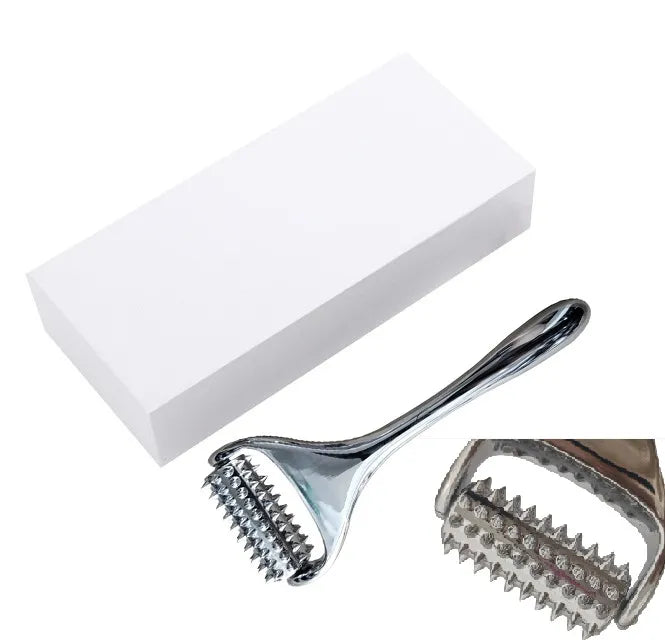 Face Massager Zinc Alloy Derma Roller Painless Micropin Skincare Facial Manual Massager Beauty Tools Face Roller Wrinkle Remover-Health Wisdom™