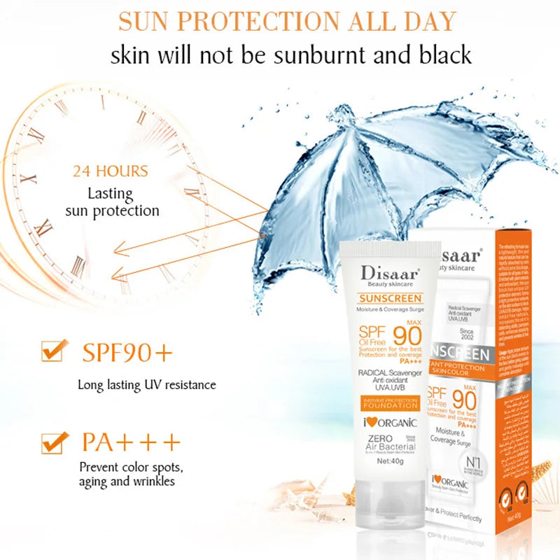 Facial Body Sunscreen Whitening Sun Cream Sunblock Skin Protective Cream Anti-Aging Oil-control Moisturizing SPF90 Face-Health Wisdom™