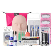 False Eyelashes Extension Training Kit Eye's Makeup Set Grafting Eyelash Tools Kit Practice Model Head Eye Lashes Graft Tool Kit-Health Wisdom™
