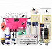 False Eyelashes Extension Training Kit Eye's Makeup Set Grafting Eyelash Tools Kit Practice Model Head Eye Lashes Graft Tool Kit-Health Wisdom™