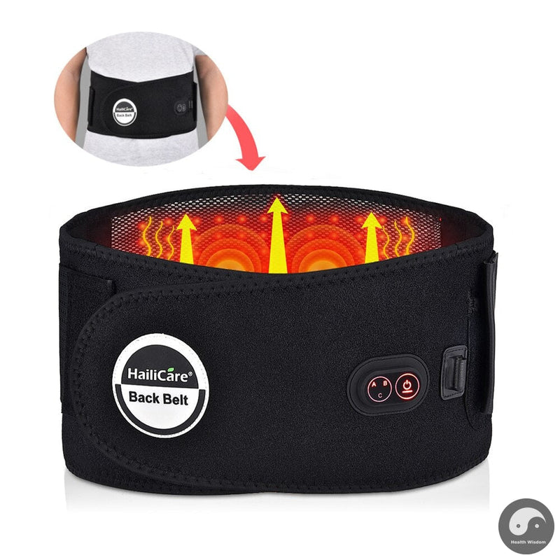 Far Infrared Heated Therapy Waist Massage Low Back Belt Herniated Disc Scoliosis Pain Relief Spine Lumbar Brace Support Massager-Health Wisdom™