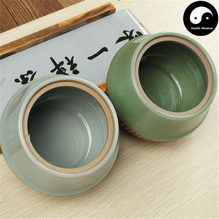Ge Ceramic Loose Leaf Tea Storage 200g 茶叶罐, Moon White Glaze