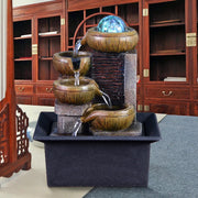 Gifts Desktop Water Fountain Portable Tabletop Waterfall Kit Soothing Relaxation Zen Meditation Lucky Fengshui Home Decorations-Health Wisdom™