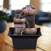 Gifts Desktop Water Fountain Portable Tabletop Waterfall Kit Soothing Relaxation Zen Meditation Lucky Fengshui Home Decorations-Health Wisdom™