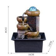 Gifts Desktop Water Fountain Portable Tabletop Waterfall Kit Soothing Relaxation Zen Meditation Lucky Fengshui Home Decorations-Health Wisdom™