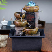 Gifts Desktop Water Fountain Portable Tabletop Waterfall Kit Soothing Relaxation Zen Meditation Lucky Fengshui Home Decorations-Health Wisdom™