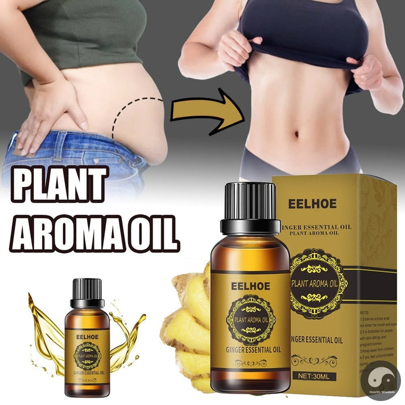 Ginger Slimming Oil Lymphatic Drainage Anti Aging Plant Essential Oils Promote Metabolism Full Body Slim Massage Oils-Health Wisdom™