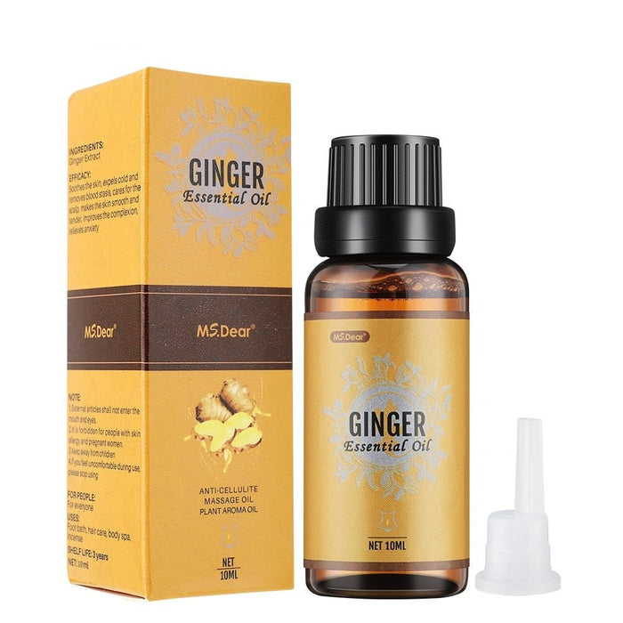 Ginger Slimming Oil Lymphatic Drainage Anti Aging Plant Essential Oils Promote Metabolism Full Body Slim Massage Oils-Health Wisdom™