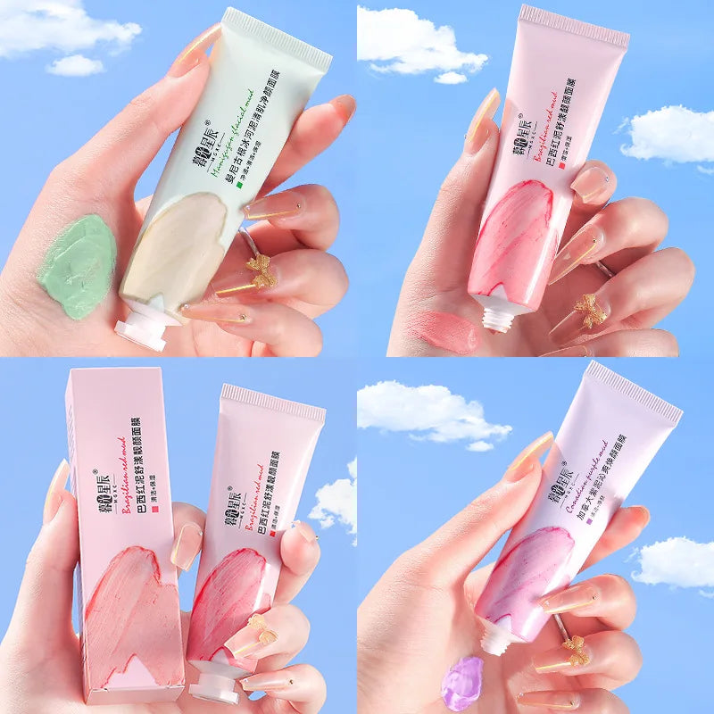 Glacier Mud Face Mask Deep Cleansing Moisturizing Pores Shrink Cream Masks For Beauty Face Care Traveling Apply Mud Facial Mask-Health Wisdom™