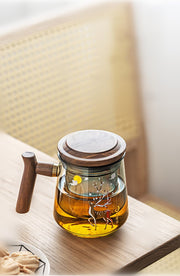 Glass Office Cup With Handle Household Filter Tea Making Cup Tea Separation Mug Modern Light Luxury Simple Water Cup-Health Wisdom™