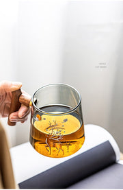 Glass Office Cup With Handle Household Filter Tea Making Cup Tea Separation Mug Modern Light Luxury Simple Water Cup-Health Wisdom™