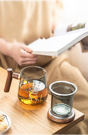 Glass Office Cup With Handle Household Filter Tea Making Cup Tea Separation Mug Modern Light Luxury Simple Water Cup-Health Wisdom™