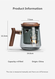 Glass Office Cup With Handle Household Filter Tea Making Cup Tea Separation Mug Modern Light Luxury Simple Water Cup-Health Wisdom™