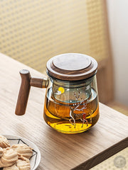 Glass Office Cup With Handle Household Filter Tea Making Cup Tea Separation Mug Modern Light Luxury Simple Water Cup-Health Wisdom™