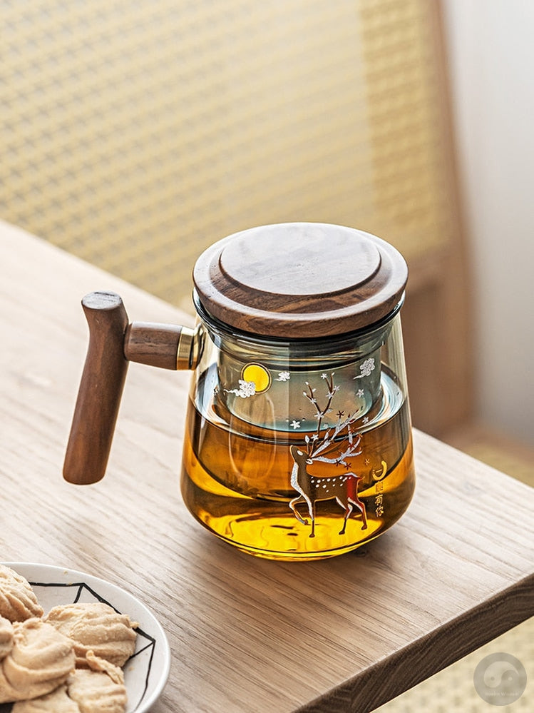 Glass Office Cup With Handle Household Filter Tea Making Cup Tea Separation Mug Modern Light Luxury Simple Water Cup-Health Wisdom™