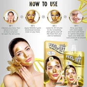 Gold Hyaluronic Acid Tearing Mask Peel-off Masks Blackhead Remove Acne treatment Anti-wrinkle Moisturizing Peeling Face Mask-Health Wisdom™