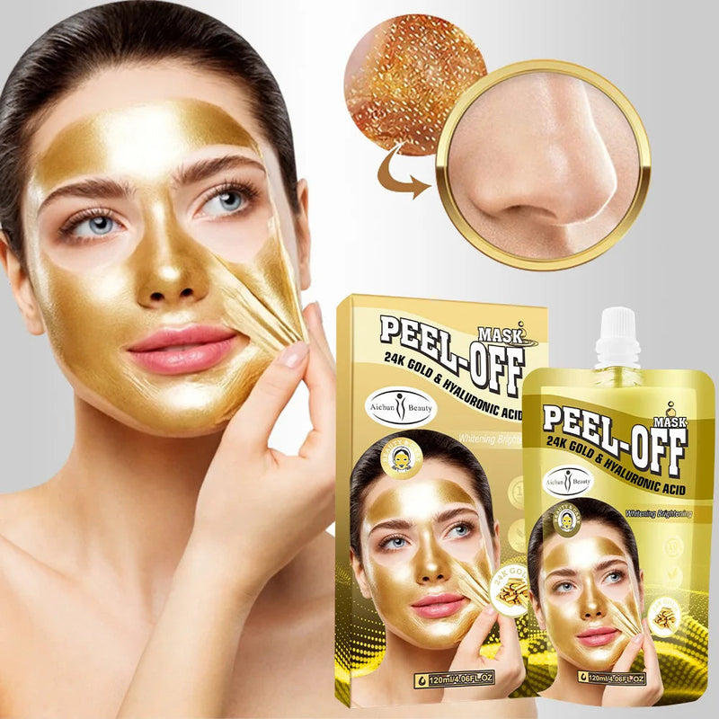 Gold Hyaluronic Acid Tearing Mask Peel-off Masks Blackhead Remove Acne treatment Anti-wrinkle Moisturizing Peeling Face Mask-Health Wisdom™