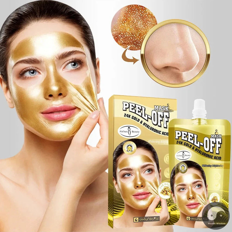 Gold Hyaluronic Acid Tearing Mask Peel-off Masks Blackhead Remove Acne treatment Anti-wrinkle Moisturizing Peeling Face Mask-Health Wisdom™