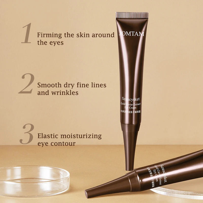 Golden Caviar Eye Cream Moisturizing Improving Eyes Dark Circle Firming Anti-wrinkle Skin Care Products for Eyes Beauty Health-Health Wisdom™