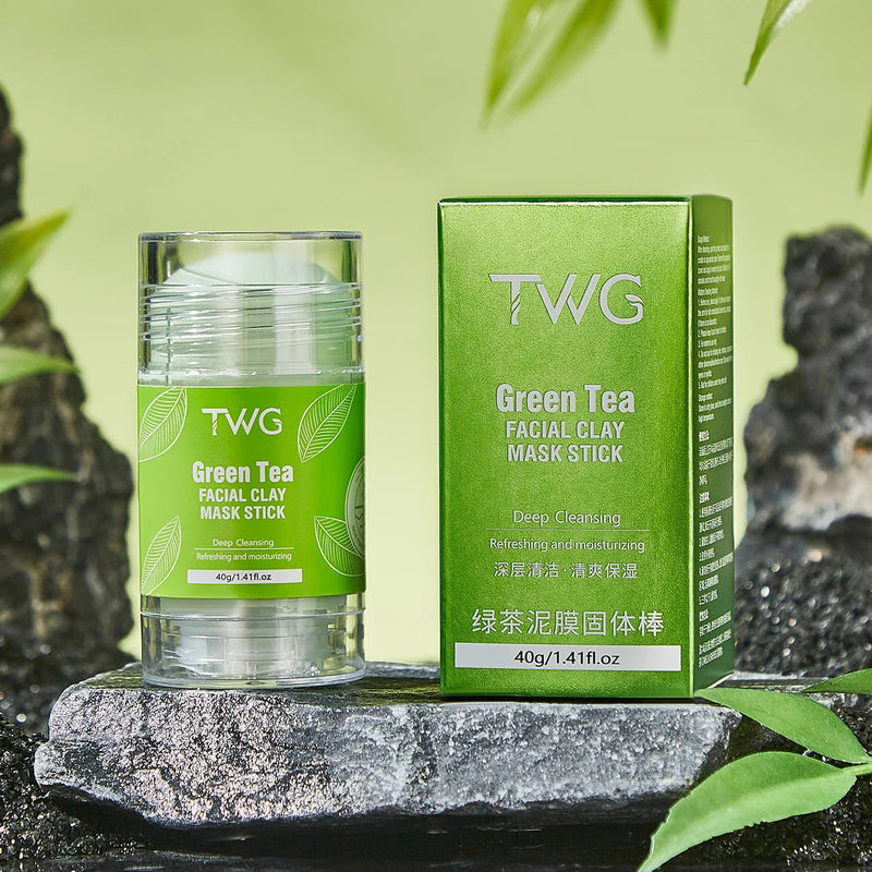 Green Tea Facial Clay Mask Stick Face Mask Cleansing Blackhead Removal Anti Acne Moisturizing Facial Masks Skin Care Products-Health Wisdom™