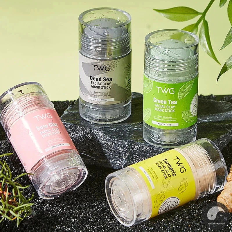 Green Tea Facial Clay Mask Stick Face Mask Cleansing Blackhead Removal Anti Acne Moisturizing Facial Masks Skin Care Products-Health Wisdom™