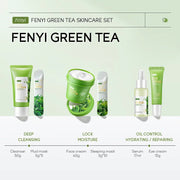 Green Tea Skin Care Products Sets Moisturizing Repairing Oil Control Anti Acne Serum Facial Sleeping Mask Mud Masks Face Care-Health Wisdom™