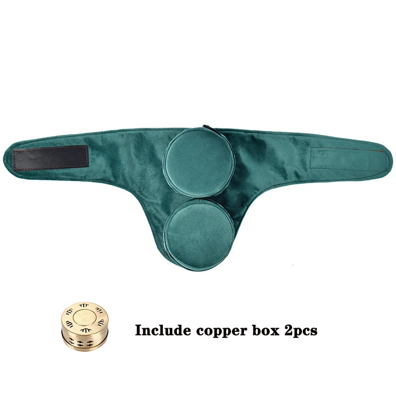 Green Velvet Moxibustion Box Bag Burner Acupuncture Meridian Heating Therapy Warm Pain Relief Free Shipping-Health Wisdom™