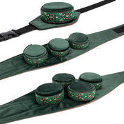 Green Velvet Moxibustion Box Bag Burner Acupuncture Meridian Heating Therapy Warm Pain Relief Free Shipping-Health Wisdom™