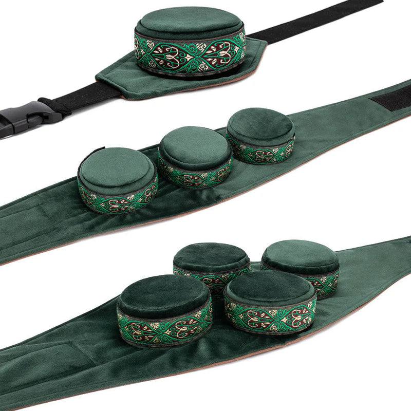 Green Velvet Moxibustion Box Bag Burner Acupuncture Meridian Heating Therapy Warm Pain Relief Free Shipping-Health Wisdom™