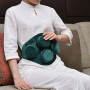 Green Velvet Moxibustion Box Bag Burner Acupuncture Meridian Heating Therapy Warm Pain Relief Free Shipping-Health Wisdom™