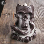 Halloween Skull Statue Home Decoration Fantasy Gifts Skull Backflow Incense Burner Creative Home Aromatherapy Gift - No Incense-Health Wisdom™