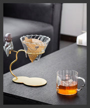 Hand Brewed Coffee Filter Set With Two Glass Coffee Cups Hand Brewing Pots Coffee Pour Over Coffee Kettle Pot Dripper Stand Cup-Health Wisdom™