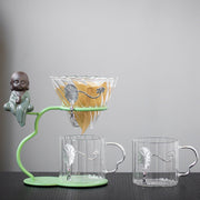 Hand Brewed Coffee Filter Set With Two Glass Coffee Cups Hand Brewing Pots Coffee Pour Over Coffee Kettle Pot Dripper Stand Cup-Health Wisdom™