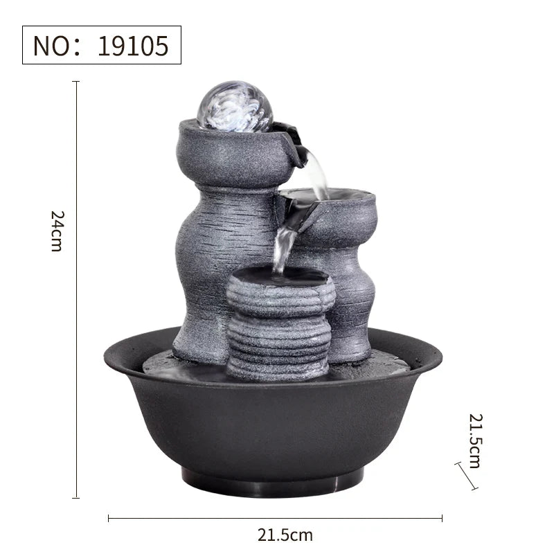 HandMade Home Decorative Desktop Fountains Indoor Water Fountain Creative Craft Home Decor&Figurines FengShui Waterfall Fountain-Health Wisdom™